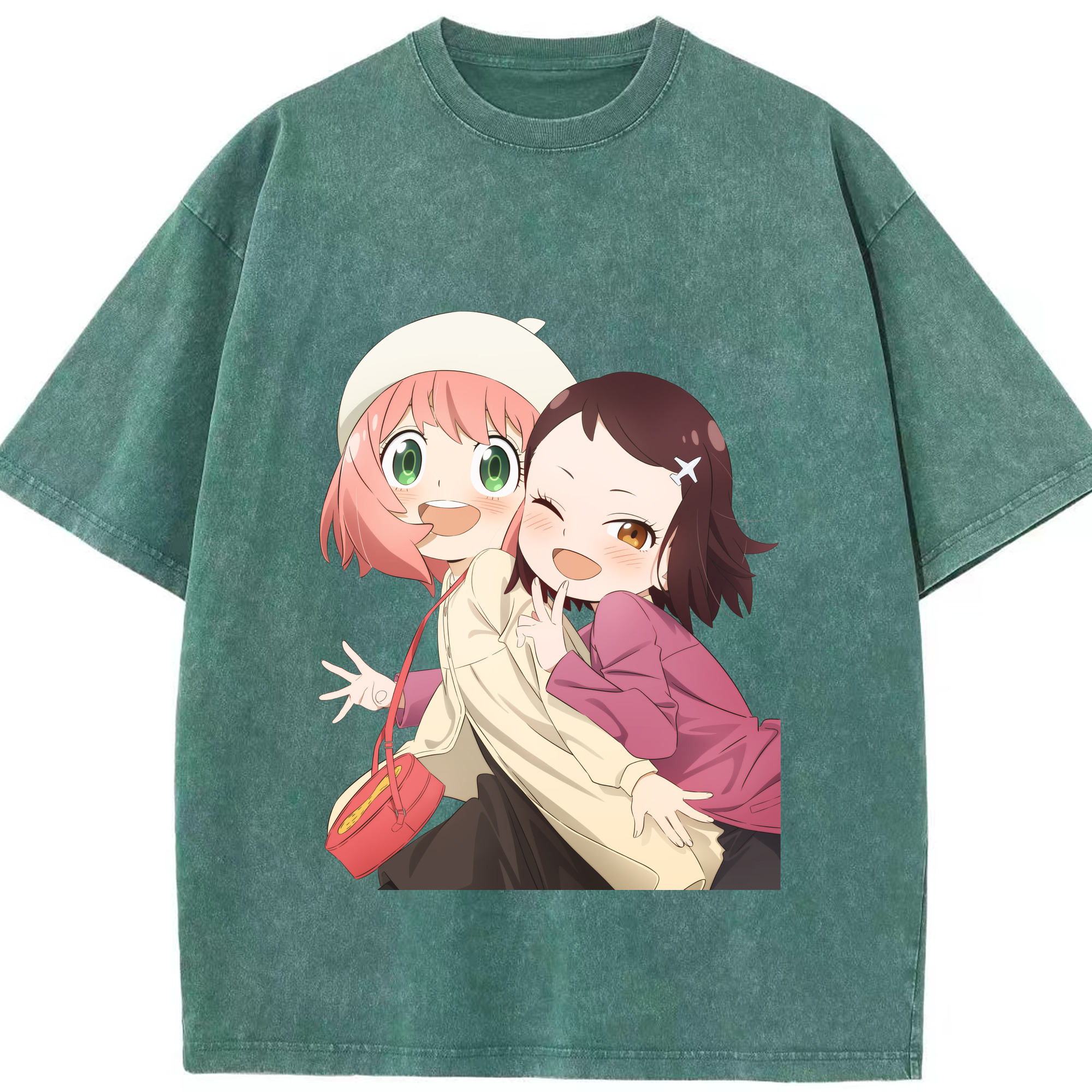 （画像用） SPY×FAMILY间谍家家酒 綿100% ヴィンテージ風 半袖Tシャツ（フロントプリント）